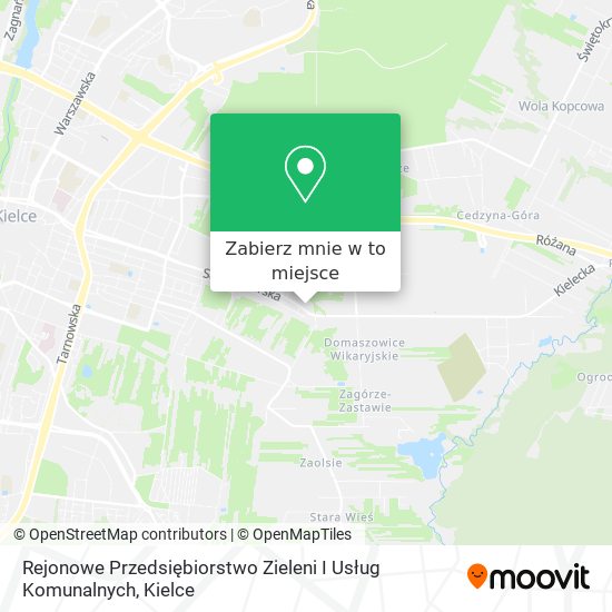 Mapa Rejonowe Przedsiębiorstwo Zieleni I Usług Komunalnych