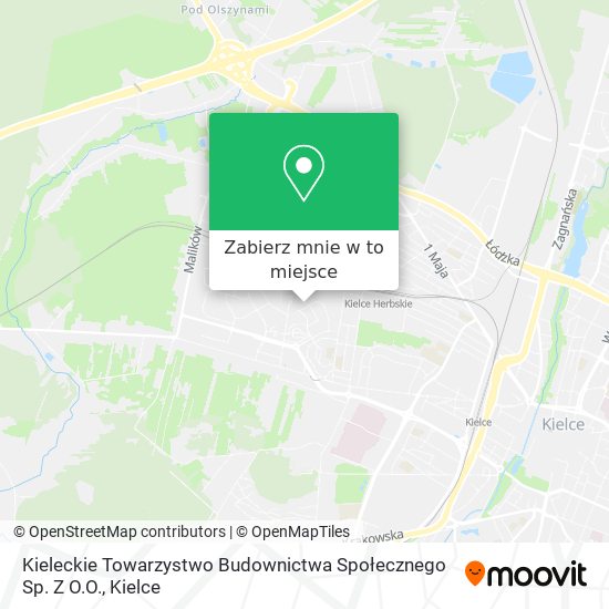 Mapa Kieleckie Towarzystwo Budownictwa Społecznego Sp. Z O.O.