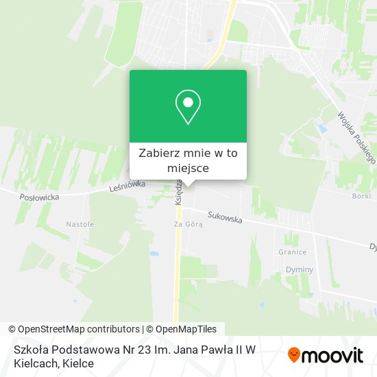 Mapa Szkoła Podstawowa Nr 23 Im. Jana Pawła II W Kielcach