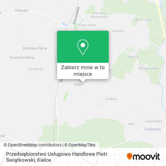 Mapa Przedsiębiorstwo Usługowo Handlowe Piotr Świątkowski