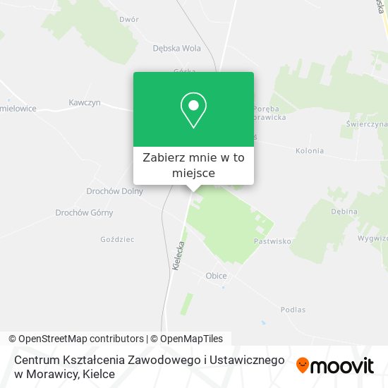 Mapa Centrum Kształcenia Zawodowego i Ustawicznego w Morawicy