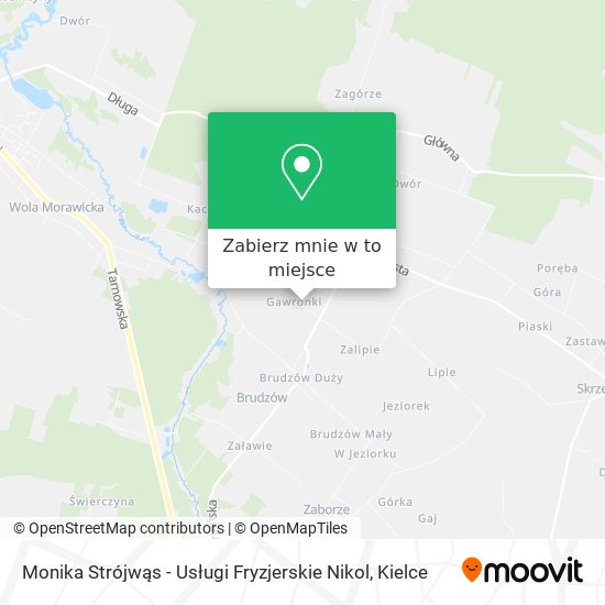 Mapa Monika Strójwąs - Usługi Fryzjerskie Nikol
