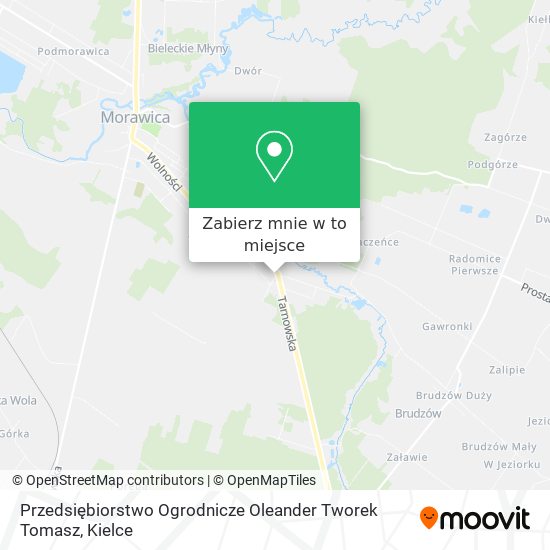 Mapa Przedsiębiorstwo Ogrodnicze Oleander Tworek Tomasz