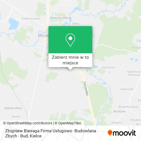 Mapa Zbigniew Biesaga Firma Usługowo -Budowlana Zbych - Bud