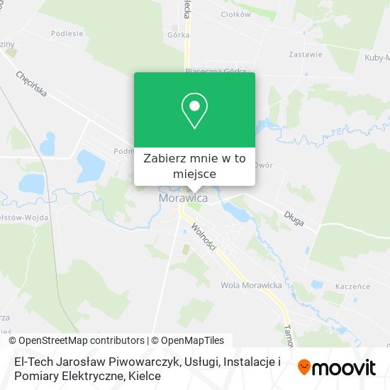 Mapa El-Tech Jarosław Piwowarczyk, Usługi, Instalacje i Pomiary Elektryczne