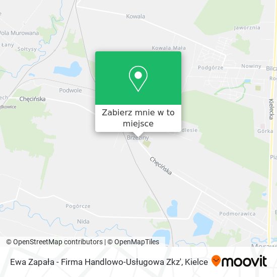Mapa Ewa Zapała - Firma Handlowo-Usługowa Zkz'