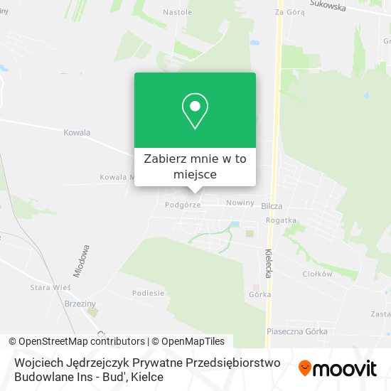 Mapa Wojciech Jędrzejczyk Prywatne Przedsiębiorstwo Budowlane Ins - Bud'