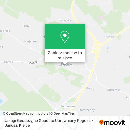 Mapa Usługi Geodezyjne Geodeta Uprawniony Rogoziski Janusz