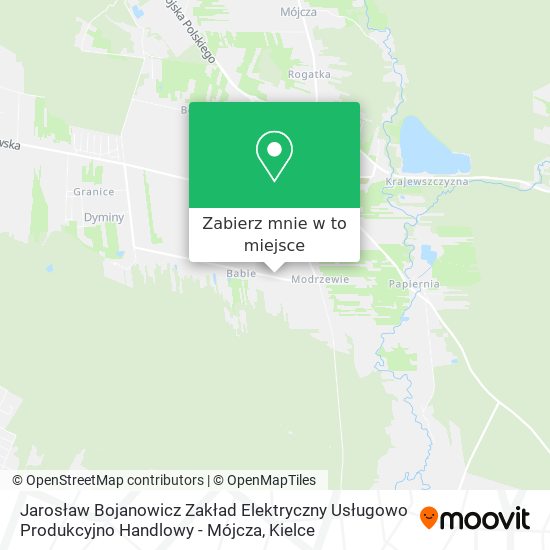 Mapa Jarosław Bojanowicz Zakład Elektryczny Usługowo Produkcyjno Handlowy - Mójcza