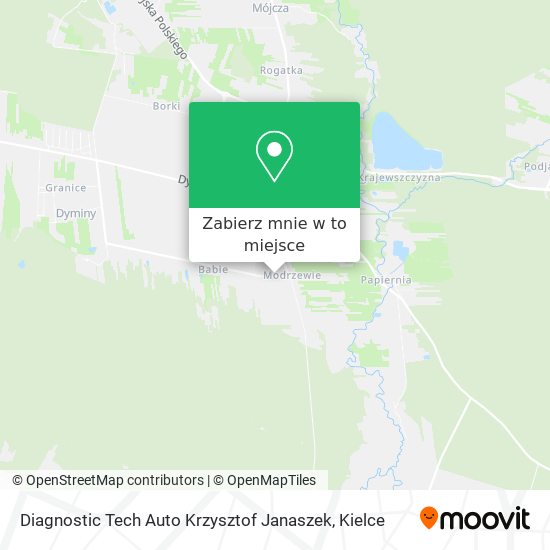 Mapa Diagnostic Tech Auto Krzysztof Janaszek