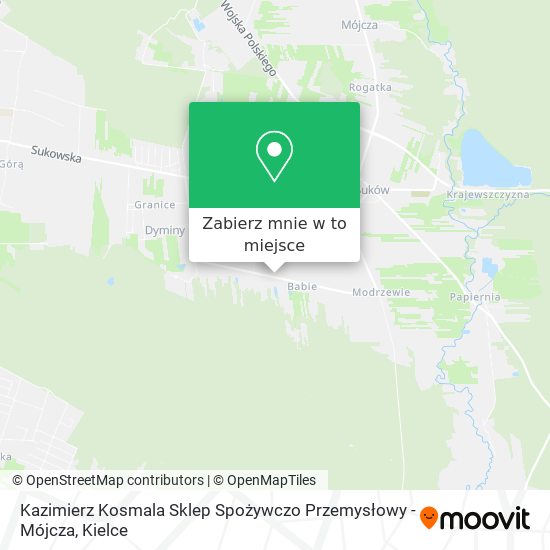 Mapa Kazimierz Kosmala Sklep Spożywczo Przemysłowy - Mójcza