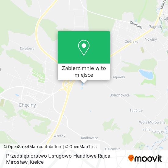 Mapa Przedsiębiorstwo Usługowo-Handlowe Rajca Mirosław