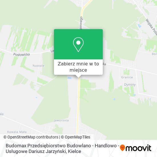 Mapa Budomax Przedsiębiorstwo Budowlano - Handlowo - Usługowe Dariusz Jarzyński