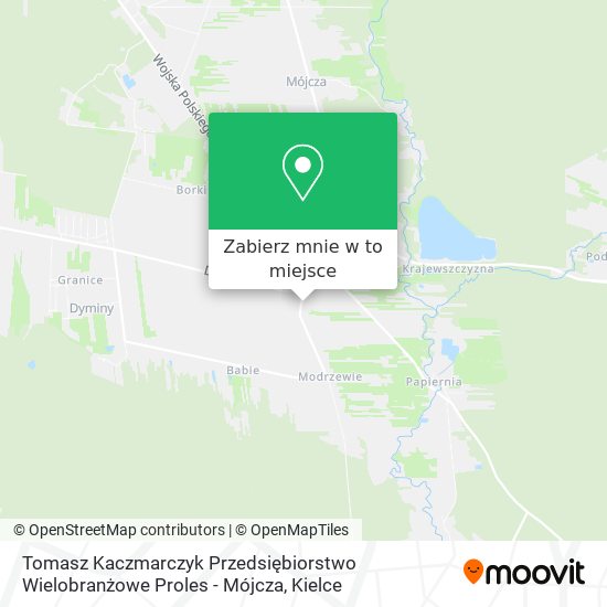 Mapa Tomasz Kaczmarczyk Przedsiębiorstwo Wielobranżowe Proles - Mójcza