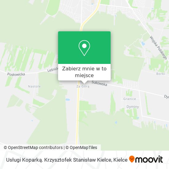 Mapa Usługi Koparką. Krzysztofek Stanisław Kielce