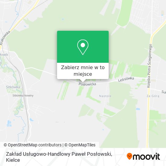 Mapa Zakład Usługowo-Handlowy Paweł Posłowski