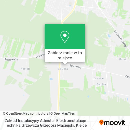 Mapa Zakład Instalacyjny Adinstal' Elektroinstalacje Technika Grzewcza Grzegorz Maciejski