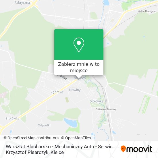 Mapa Warsztat Blacharsko - Mechaniczny Auto - Serwis Krzysztof Pisarczyk