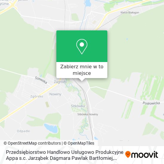 Mapa Przedsiębiorstwo Handlowo Usługowo Produkcyjne Appa s.c. Jarząbek Dagmara Pawlak Bartłomiej