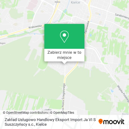 Mapa Zakład Usługowo Handlowy Eksport Import Ja VI S Suszczyńscy s.c.