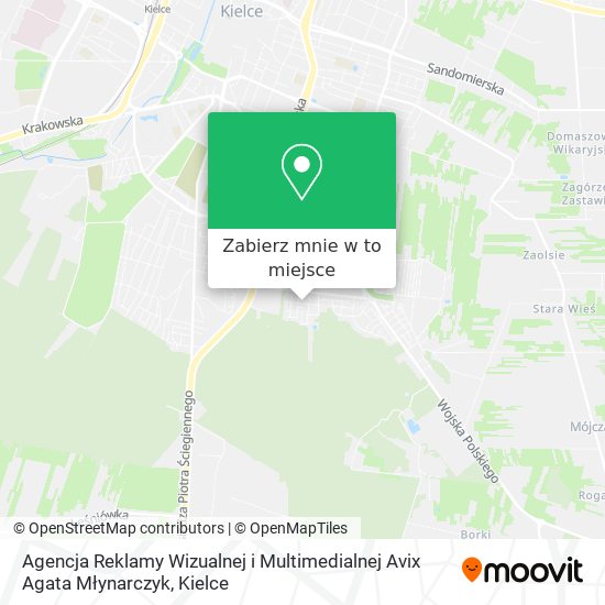 Mapa Agencja Reklamy Wizualnej i Multimedialnej Avix Agata Młynarczyk