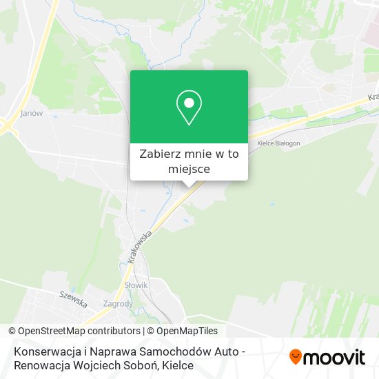 Mapa Konserwacja i Naprawa Samochodów Auto -Renowacja Wojciech Soboń