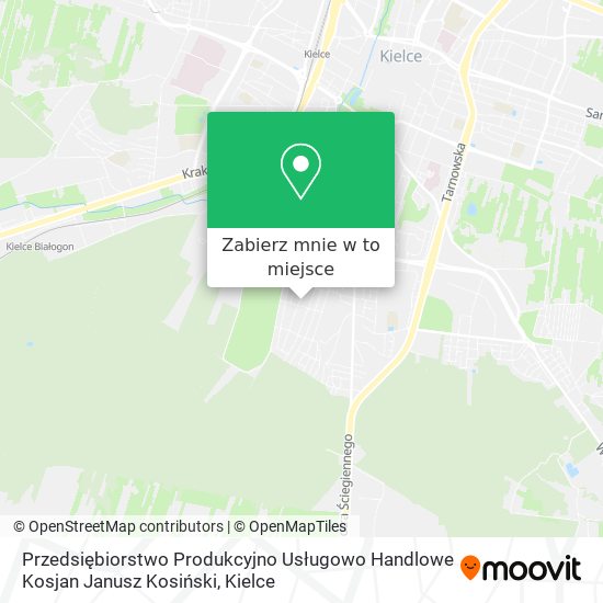 Mapa Przedsiębiorstwo Produkcyjno Usługowo Handlowe Kosjan Janusz Kosiński
