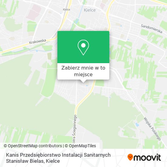 Mapa Kanis Przedsiębiorstwo Instalacji Sanitarnych Stanisław Bielas