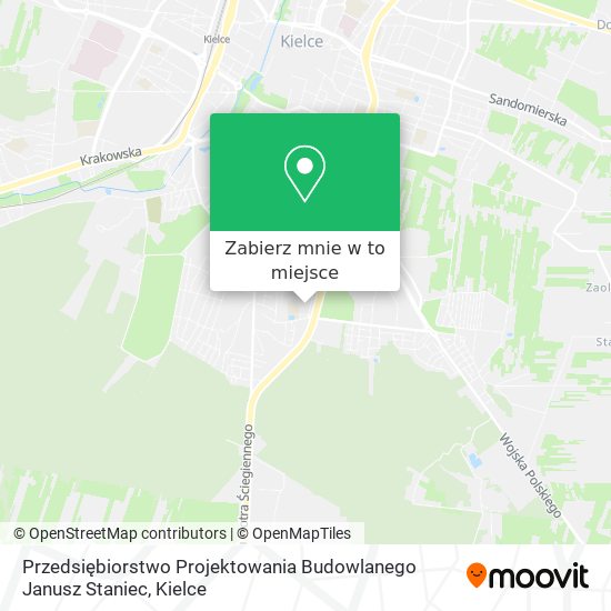 Mapa Przedsiębiorstwo Projektowania Budowlanego Janusz Staniec