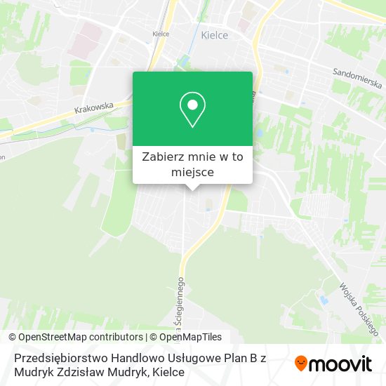 Mapa Przedsiębiorstwo Handlowo Usługowe Plan B z Mudryk Zdzisław Mudryk