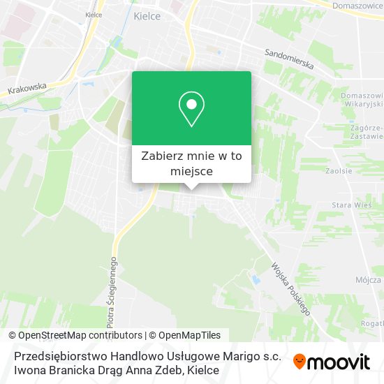 Mapa Przedsiębiorstwo Handlowo Usługowe Marigo s.c. Iwona Branicka Drąg Anna Zdeb