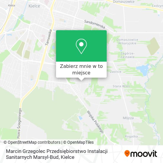Mapa Marcin Grzegolec Przedsiębiorstwo Instalacji Sanitarnych Marsyl-Bud