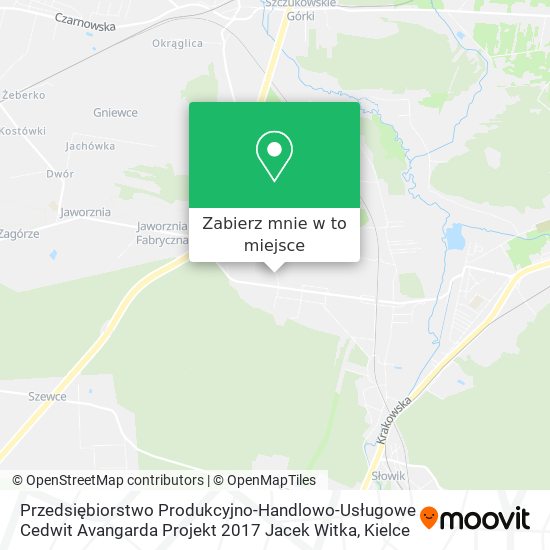 Mapa Przedsiębiorstwo Produkcyjno-Handlowo-Usługowe Cedwit Avangarda Projekt 2017 Jacek Witka