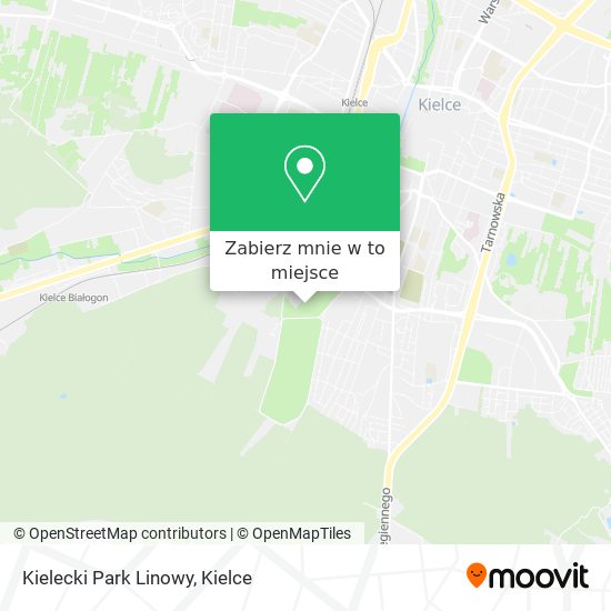 Mapa Kielecki Park Linowy