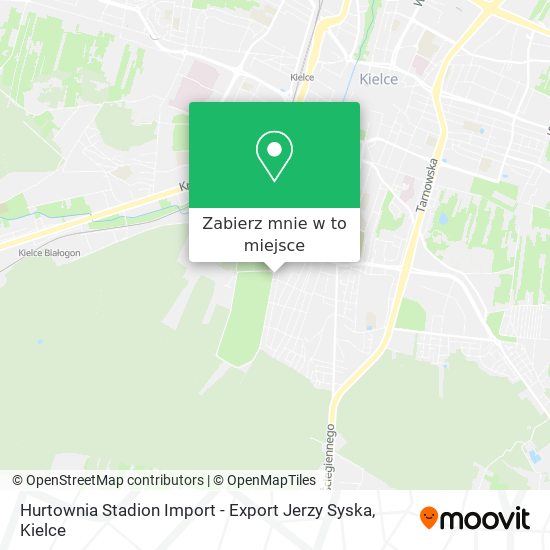 Mapa Hurtownia Stadion Import - Export Jerzy Syska