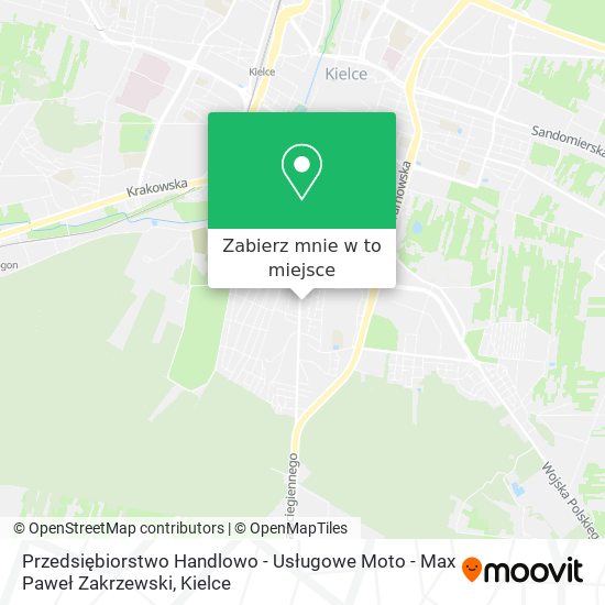 Mapa Przedsiębiorstwo Handlowo - Usługowe Moto - Max Paweł Zakrzewski