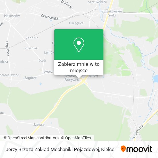 Mapa Jerzy Brzoza Zakład Mechaniki Pojazdowej