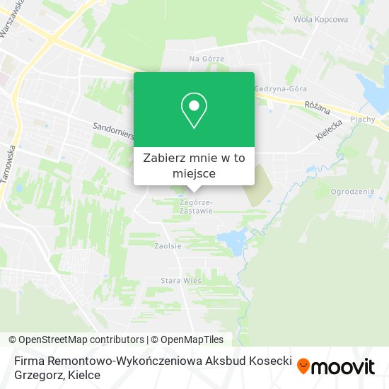 Mapa Firma Remontowo-Wykończeniowa Aksbud Kosecki Grzegorz