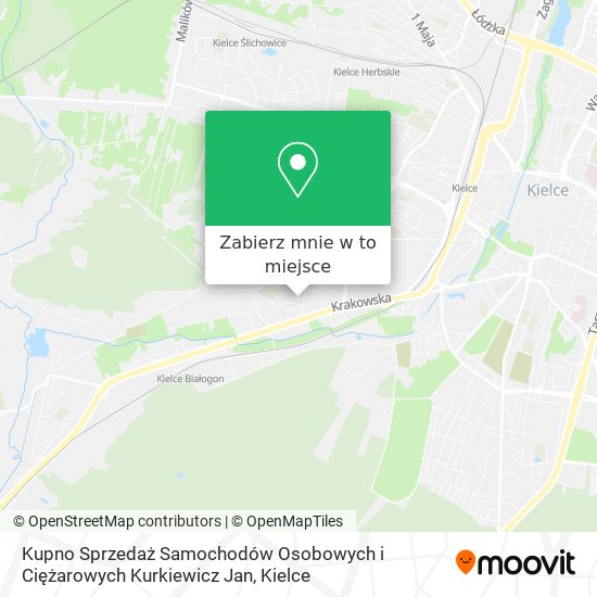 Mapa Kupno Sprzedaż Samochodów Osobowych i Ciężarowych Kurkiewicz Jan