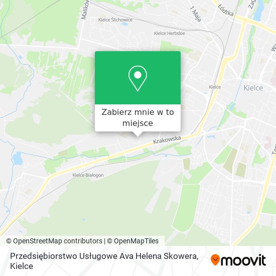 Mapa Przedsiębiorstwo Usługowe Ava Helena Skowera