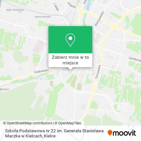 Mapa Szkoła Podstawowa nr 22 im. Generała Stanisława Maczka w Kielcach