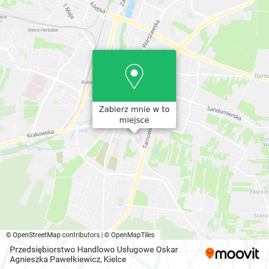 Mapa Przedsiębiorstwo Handlowo Usługowe Oskar Agnieszka Pawełkiewicz