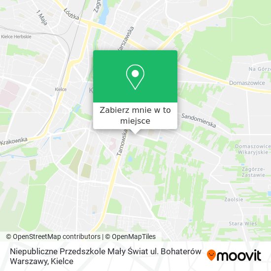 Mapa Niepubliczne Przedszkole Mały Świat ul. Bohaterów Warszawy