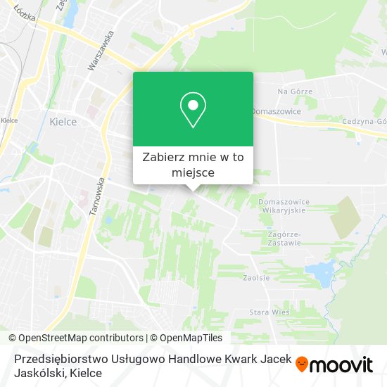 Mapa Przedsiębiorstwo Usługowo Handlowe Kwark Jacek Jaskólski