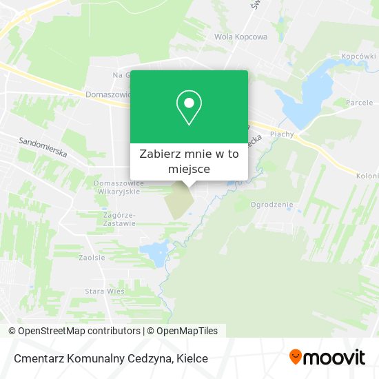 Mapa Cmentarz Komunalny Cedzyna