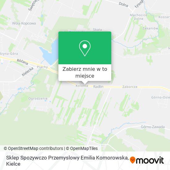 Mapa Sklep Spozywczo Przemyslowy Emilia Komorowska