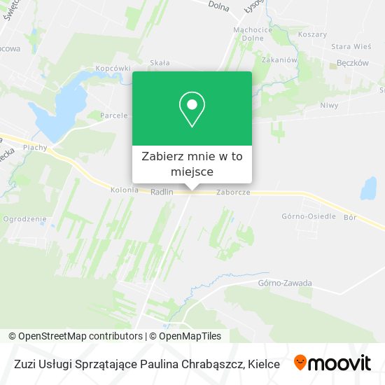 Mapa Zuzi Usługi Sprzątające Paulina Chrabąszcz