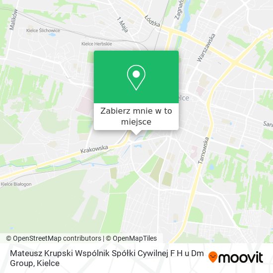 Mapa Mateusz Krupski Wspólnik Spółki Cywilnej F H u Dm Group