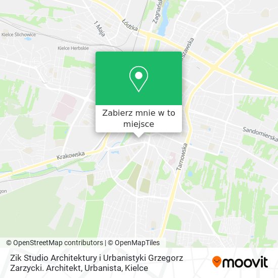 Mapa Zik Studio Architektury i Urbanistyki Grzegorz Zarzycki. Architekt, Urbanista