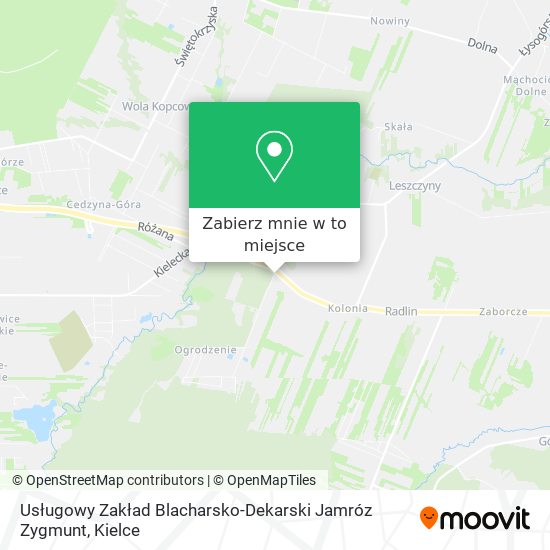 Mapa Usługowy Zakład Blacharsko-Dekarski Jamróz Zygmunt